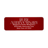 40e Ruby Jubileum Label (Voorkant)