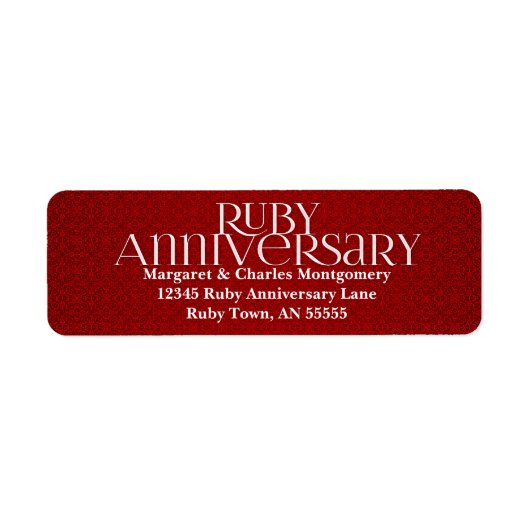 40e Ruby Jubileum Label (Voorkant)