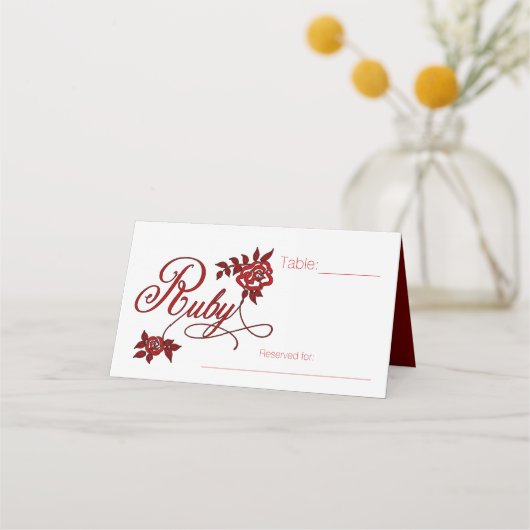 40e Ruby Jubileum Party met witte rozen (Voorkant)