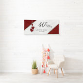 40e Ruby Red Jubileum / Birthday Spandoek (Insitu)