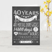 40e Ruby trouwdag, krijtbord 40 jaar Kaart (Gele Bloem)