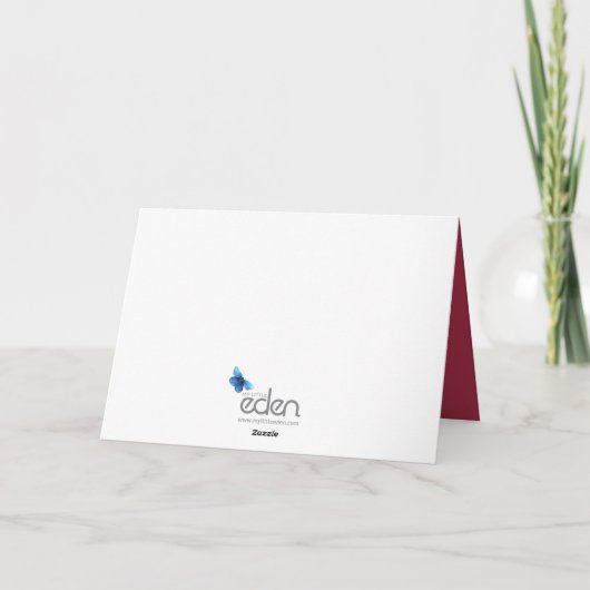 40e Ruby trouwdag nu foto Kaart (Achterkant)