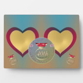 40e Ruby Wedding Jubileum 2 Hartfoto's Fotoplaat (voorkant)