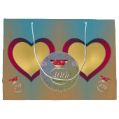 40e Ruby Wedding Jubileum 2 Hartfoto's Groot Cadeauzakje (Achterkant)