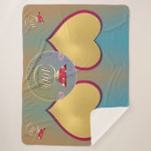 40e Ruby Wedding Jubileum 2 Hartfoto's Sherpa Deken (Voorkant)