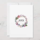 40e Ruby Wedding Jubileum Bloemen Kaart (Achterkant)