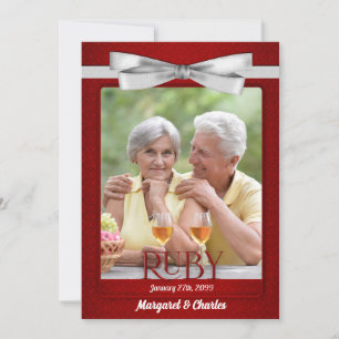 40e Ruby Wedding Jubileum Foto Kaart