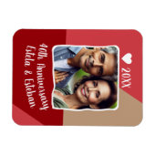 40e Ruby Wedding Jubileum Foto Keepsake Magneet (Horizontaal)