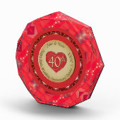 40e Ruby Wedding Jubileum Fotoblok (Rechts)