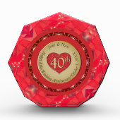 40e Ruby Wedding Jubileum Fotoblok (Voorkant)