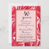 40e Ruby Wedding Jubileum Kaart (Voorkant)