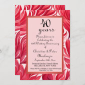 40e Ruby Wedding Jubileum Kaart (Voorkant / Achterkant)