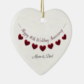 40e Ruby Wedding Jubileum mum & dad Keramisch Ornament (Rechts)