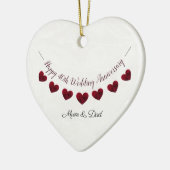 40e Ruby Wedding Jubileum mum & dad Keramisch Ornament (Links)