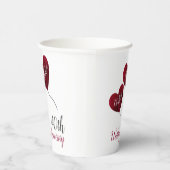 40e Ruby Wedding Jubileum Papieren Bekers (Rechts)