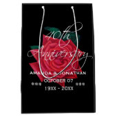 40e Ruby Wedding Jubileum Red Rose Medium Cadeauzakje (Voorkant)