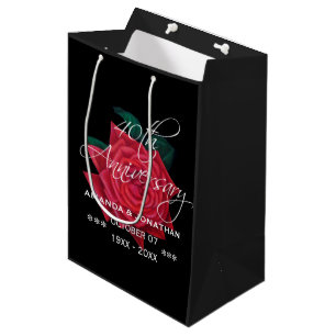 40e Ruby Wedding Jubileum Red Rose Medium Cadeauzakje