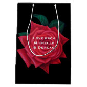 40e Ruby Wedding Jubileum Red Rose Medium Cadeauzakje (Achterkant)