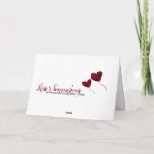 40e Ruby Wedding Jubileum rode ballon Kaart (Achterkant)