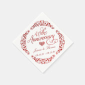 40e Ruby Wedding Jubileum Servet (Hoek)