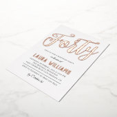 40e Script Word Invitation à l'huile d'anniversair (Rotation)