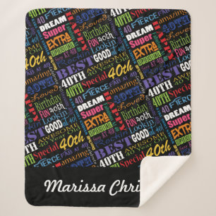 40e speciaal gepersonaliseerd monogram voor de ver sherpa deken