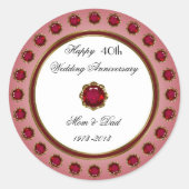 40e Sticker Jubileum bruiloft (Voorkant)