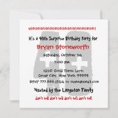 40e surrogaatdag in Black Red White Kaart (Achterkant)