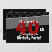 40e surrogaatdag zwart, horizontaal wit kaart (Voorkant / Achterkant)