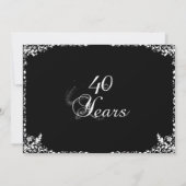 40e trouwdag Foto Uitnodigingen Ruby Jubileum (Achterkant)