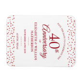 40e trouwdag jubileum Robijnen harten save the dat Magneet (Horizontaal)