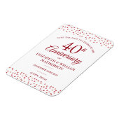 40e trouwdag jubileum Robijnen harten save the dat Magneet (Linkerzijde)