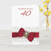 40e trouwdag kaart voor Poolse bruiloft (Gele Bloem)