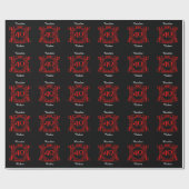 40e trouwdag ruby crest cadeaupapier (Vlak)