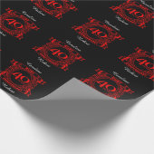 40e trouwdag ruby crest cadeaupapier (Hoek)