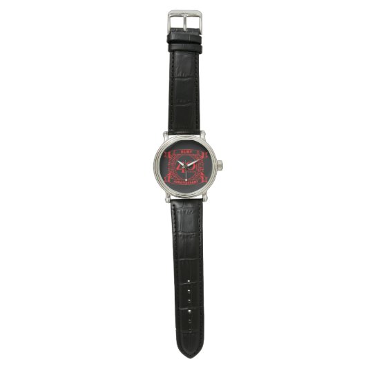40e trouwdag ruby crest horloge (Vlak)