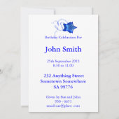 40e uitnodiging met disco-bal en regenboogsterren (Achterkant)