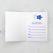 40e uitnodiging met discobal en regenboogsterren (Binnen)