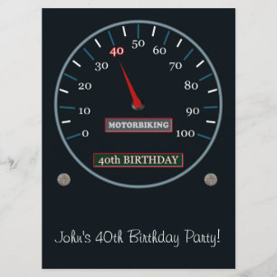40e uitnodiging van de Birthday Party