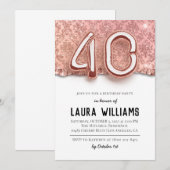 40e uitnodiging van de Birthday Party (Voorkant / Achterkant)