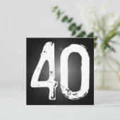 40e uitnodiging van de Birthday Party (Staand voorkant)