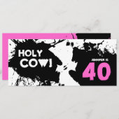 40e uitnodiging van de Birthday Party - Heilige Ko (Voorkant / Achterkant)