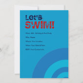 40e uitnodiging van de Birthday Pool Party (Achterkant)