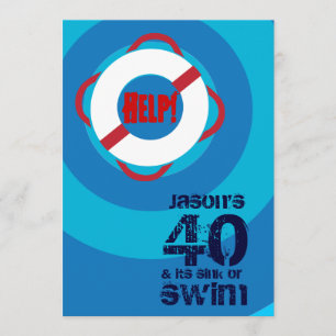 40e uitnodiging van de Birthday Pool Party