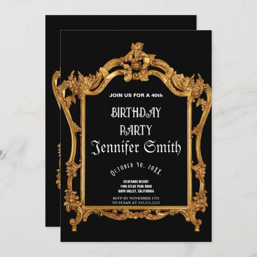 40e uitnodiging voor gouden feestdag (Voorkant / Achterkant)