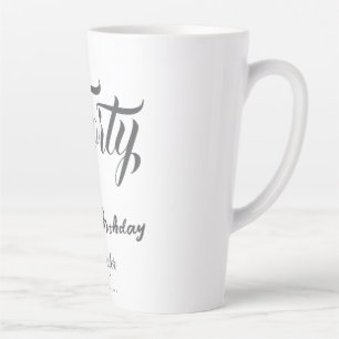 40e veertigste letter verjaardag naam datum jaar g latte mok