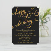 40e, veertigste verjaardag Ticket Celebration Kaart (Staand voorkant)