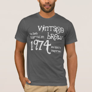 40e verjaardag 1974 of eender welk  jaartal Brew V T-shirt