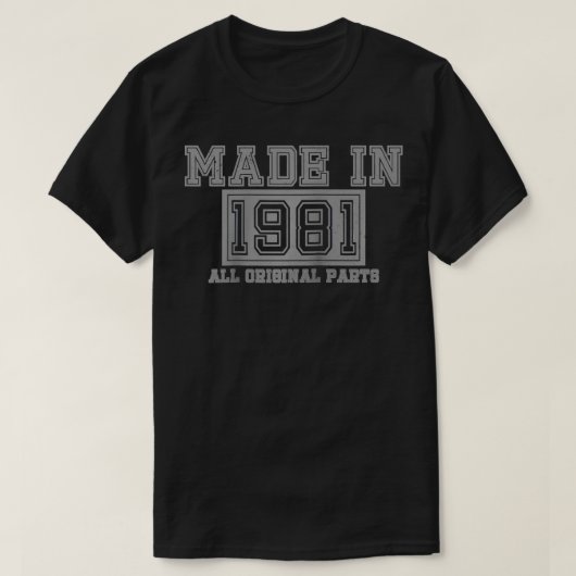 40e verjaardag  1981 t-shirt (Design voorkant)