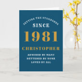 40e verjaardag 1981 van de Mannen van Blue Gold Pe Kaart (Gele Bloem)